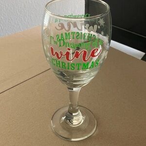 Festive Christmas Wine Glass